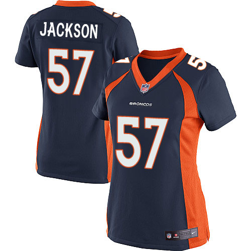 Women's Elite Tom Jackson Nike Jersey Navy Blue Alternate - #57 NFL Denver Broncos